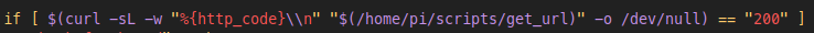 Screenshot showing that startup code loops waiting for HTTP 200
