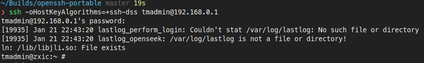 Successfully connecting via SSH